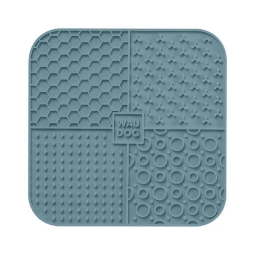 Waudog Silicone Lick Mat - nyalogató szőnyeg (szilikon,szürke) kutyák és macskák részére (19x19x1cm)