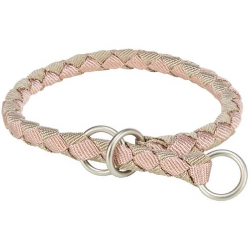 KT25.Trixie Cavo Stop-the-pull Collar - fonott nyakörv (mályva/homokszín) kutyák részére (L-XL) 52-60/Ø18mm