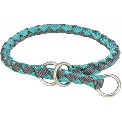 KT25.Trixie Cavo félfojtó nyakörv - aqua/grafit (XS-S) 25-31cm/Ø12mm
