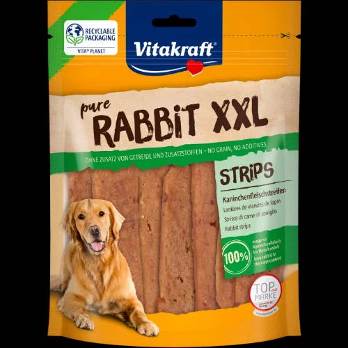 Vitakraft Rabbit XXL Strips rabbit meat strips - jutalomfalat (nyúl) kutyák részére (250g)