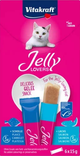 Vitakraft Jelly lovers zselés jutalomfalat lazaccal 6x15g -macskák részére 6x15g