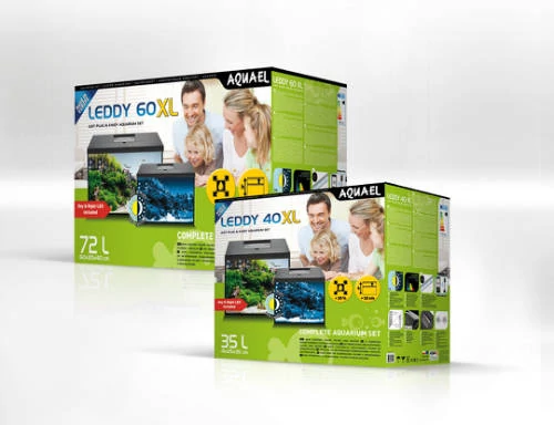 AquaEl Leddy Day & Night 40 black XL - akvárium szett (fekete) 35l/41x25x35cm
