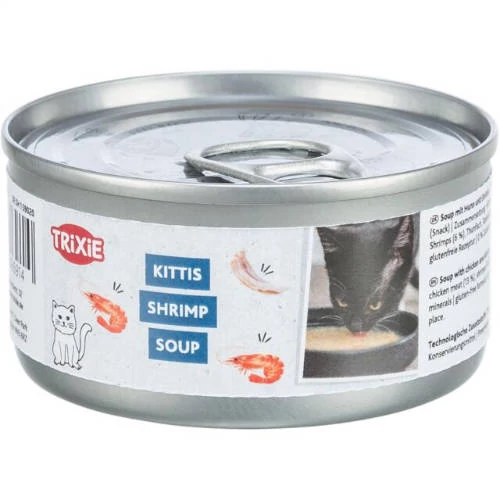 Trixie Shrimp Soup with chicken and shrimp - kiegészítő eleség (csirke,garnéla) macskák részére (4x80g)