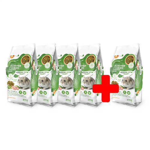 CSOMAG AKCIÓ 4+1: Delicado Verde Complete Menu - Hörcsög (5*400g)
