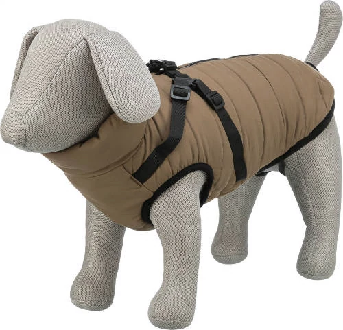 Trixie Pirou téli kabát hámmal, XXS:24 cm, homok