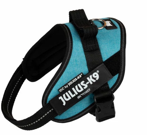 B:Julius-K9 Powerhám felirattal (türkizkék zsákszövet) kutyák részére (mini méret)