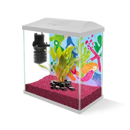 Aquael LEDDY Set MINI 30 black - akvárium (fehér) garnélarákoknak és kisebb halaknak (28x15x30cm) (a szett világítást nem tartalmaz!)