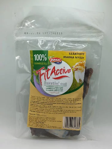 FitActive snack - jutalomfalat (szárított marhanyelv) kutyák részére (100g)