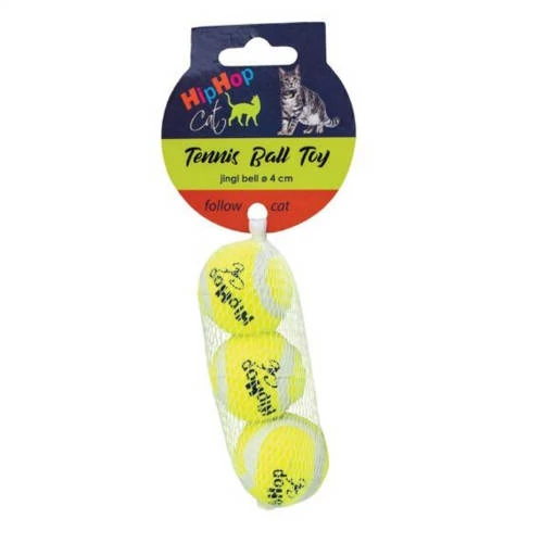 HIPHOP CAT teniszlabda - 4 cm (3 db/csomag)