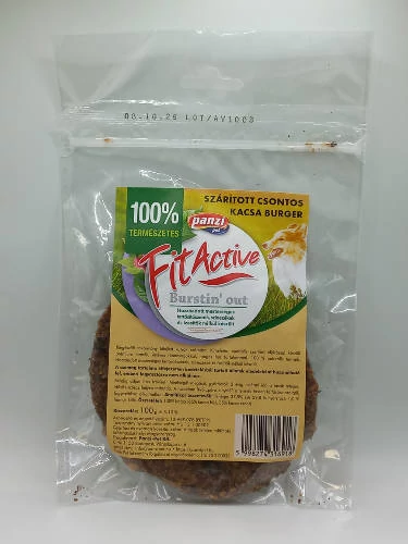 FitActive snack - jutalomfalat (szárított kacsaburger) kutyák részére (100g)