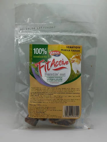 FitActive snack - jutalomfalat (szárított marhafarok) CRT kutyák részére (10*100g)