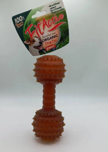 Fitactive natúr gumijáték Rugby  Dumbell L - játék kutyák részére