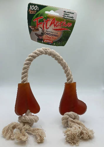 Fitactive natúr gumijáték  Two Large Bone Ends - játék kutyák részére