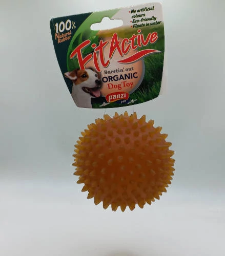 Fitactive natúr gumijáték Star labda M, közepes -kutyák részére