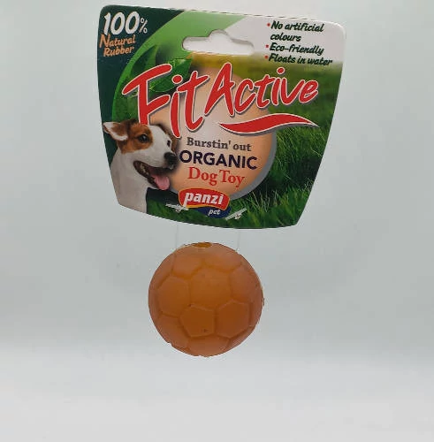 Fitactive natúr gumijáték football, 4cm 315980