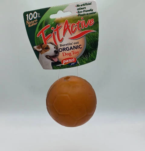 Fitactive natúr gumijáték football, 6cm 315997