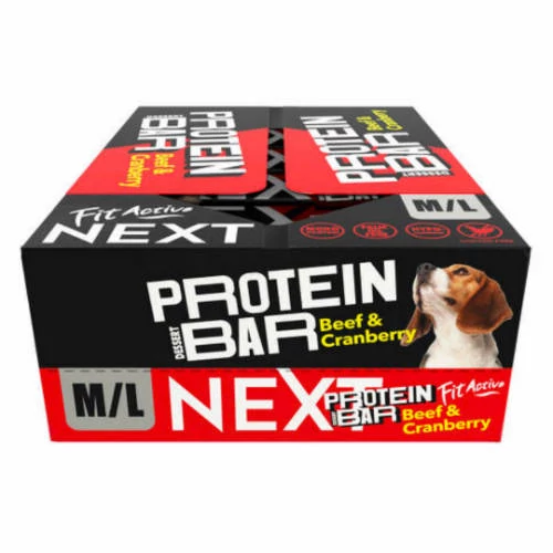 FitActiveNEXT CRT Protein dessert Bar 24 x 55g Beef&Cranberry (marha&vörösáfonya) - Jutalomfalat kutyák részére (24 db)