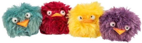Trixie Rattle ball, plush, various - játék csörgő labda macskák részére (6cm)