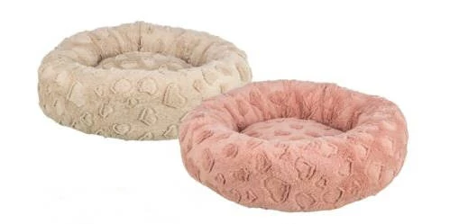 trixie Hearts Bed - szivecskés ágy, 50cm ,kör alakú (pink, bézs színekben)