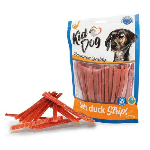 KidDog Duck Strips Soft meat - jutalomfalat (kacsahús) kutyák részére (250g)