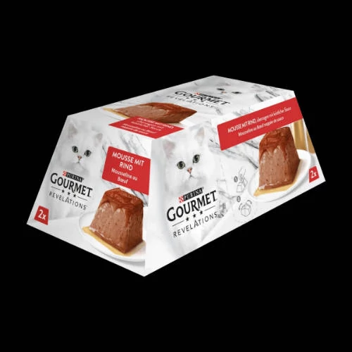 Purina Gourmet REVELATIONS pástétom marhával és zamatos szósszal 2x57g