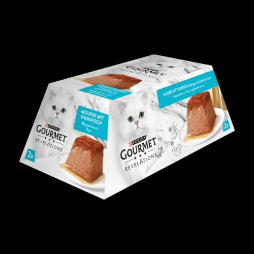 Purina Gourmet REVELATIONS pástétom tonhallal és zamatos szósszal 2x57g
