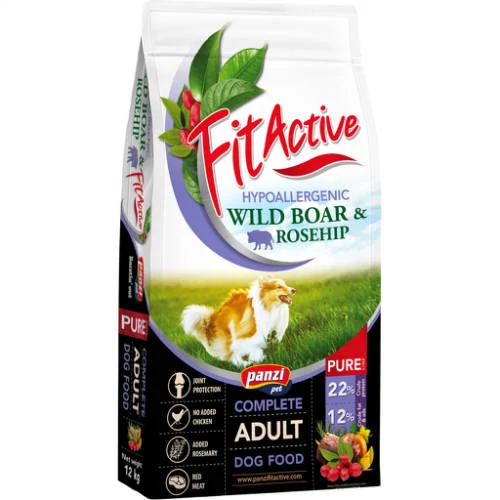 FitActive PURE SMALL 12kg Hypoallergenic WILD BOAR - ROSEHIP