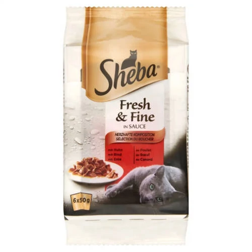 Sheba Húsos - alutasakos felnőtt macskák részére (6x50g)