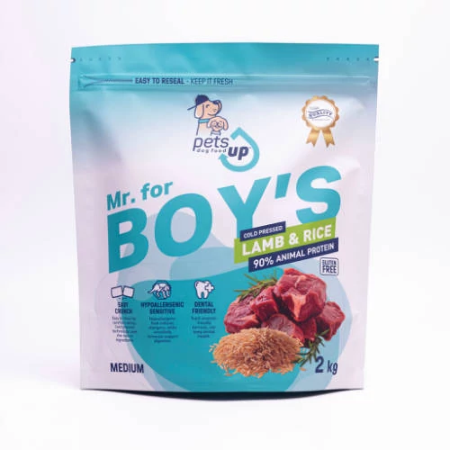 PETSUP MR. for Boys - 2kg - bárányos kutyatáp fiú kutyáknak