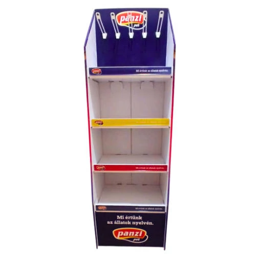 Panzi Display, széles, 4 polcos, színes karton 50cmx160cm