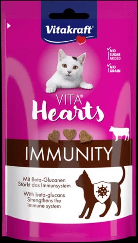 Vitakraft Vita Szívek- Immunity, marhás jutalom falat cicáknak 40g