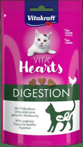 Vitakraft  Vita Hearts- Digestion, csirkés jutalom falat cicáknak 40g