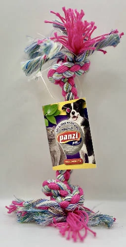 Panzi kutya rágókötél 15cm, rózsaszín