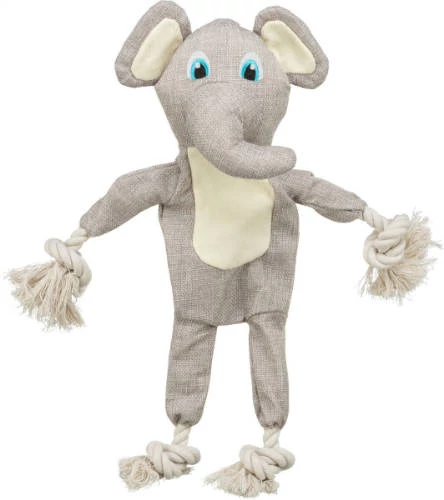 Trixie elefánt kötéllel, szövetből, 42cm