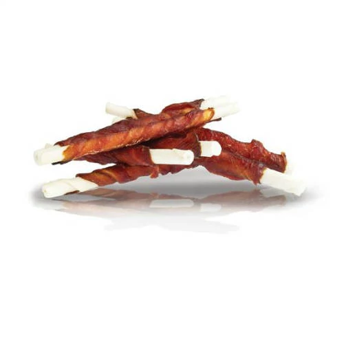 KidDog Mixed Chewing Rolls - jutalomfalat (kacsa, bivalybőr) kutyák részére (500g), 8mm, 12cm