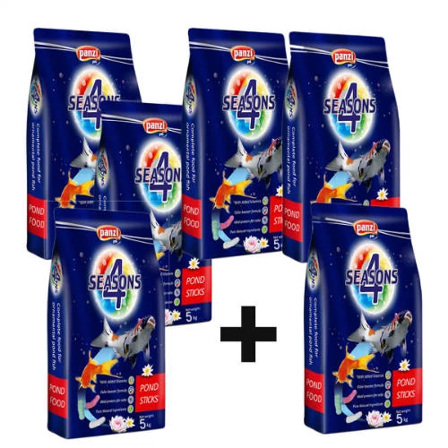 CSOMAG AJÁNLAT: Panzi 4 SEASONS Tavi haltáp 5*5kg +5kg AJÁNDÉK