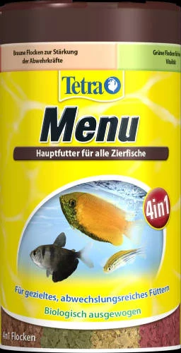 Tetra Menu - pehelytáp (4 féle) díszhalak részére (100ml/25g)