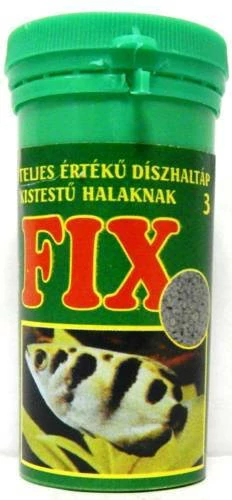 Fix 3 - teljesértékű díszhaltáp (zöld) kistestű halak részére (50ml) csak gyűjtőre 10db/#