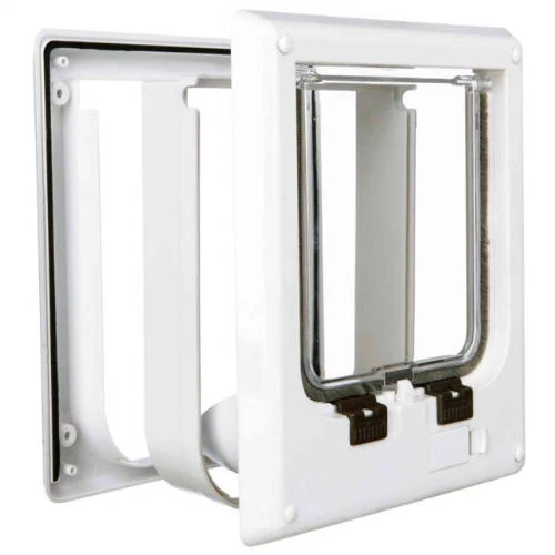 Trixie 4-Way Flap Door, electromagnetic - kutya- és macskaajtó (mágneses) fehér (21.1x24.4cm)