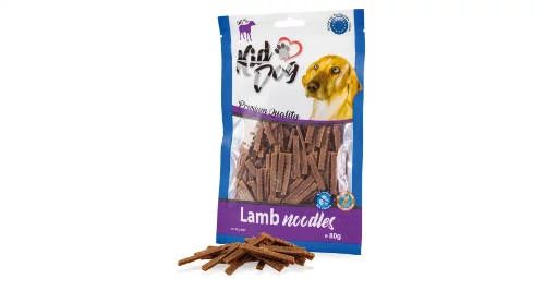 KidDog Lamb Noodles - jutalomfalat (bárány) kutyák részére (80g)