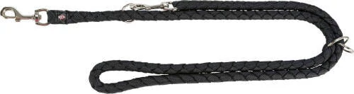 Trixie Cavo állítható póráz - fekete (L-XL) 2m/Ø18mm