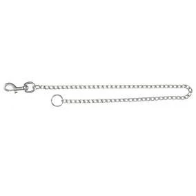 Trixie Chain - lánc póráz,bőr markolattal (90cm/2mm)