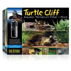 Exo-Terra Cliff Aquatic Terrarium Filter +Rock Large - Szűrő és pihenőhely teknősterráriumba (L)